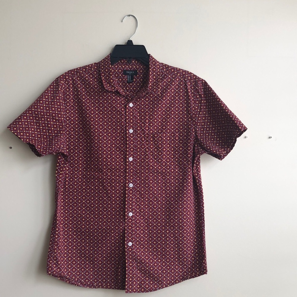Forever 21 Geometric Button Down